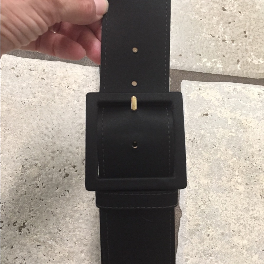 St. John’s black satin belt
